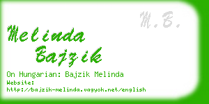 melinda bajzik business card